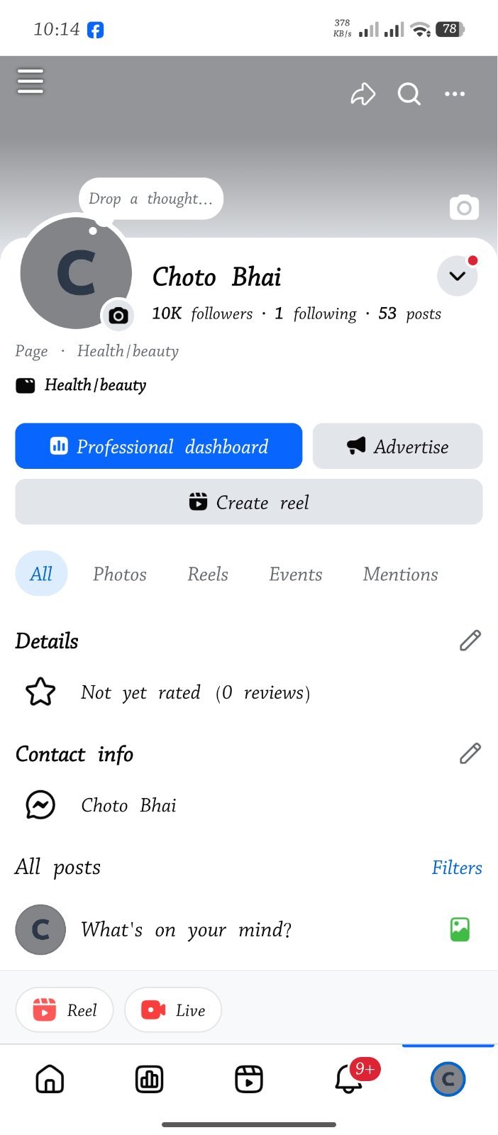 10k Follower page sell