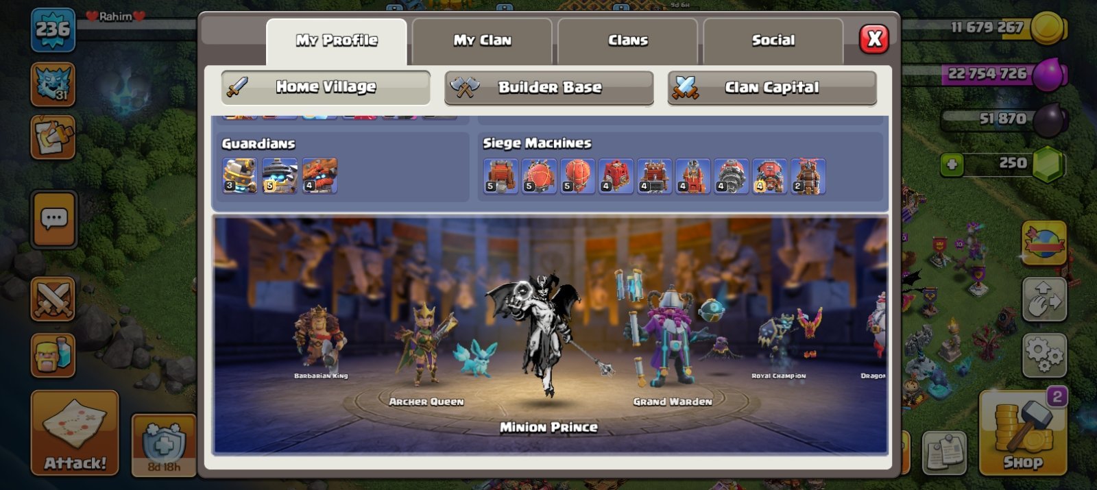 TH 16 Max Clash of Clans Account – High Level Heroes