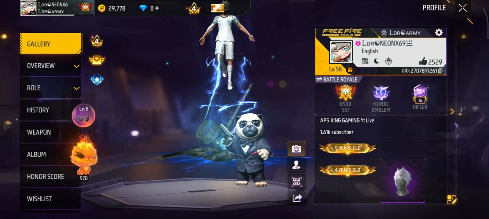 Free Fire id sell