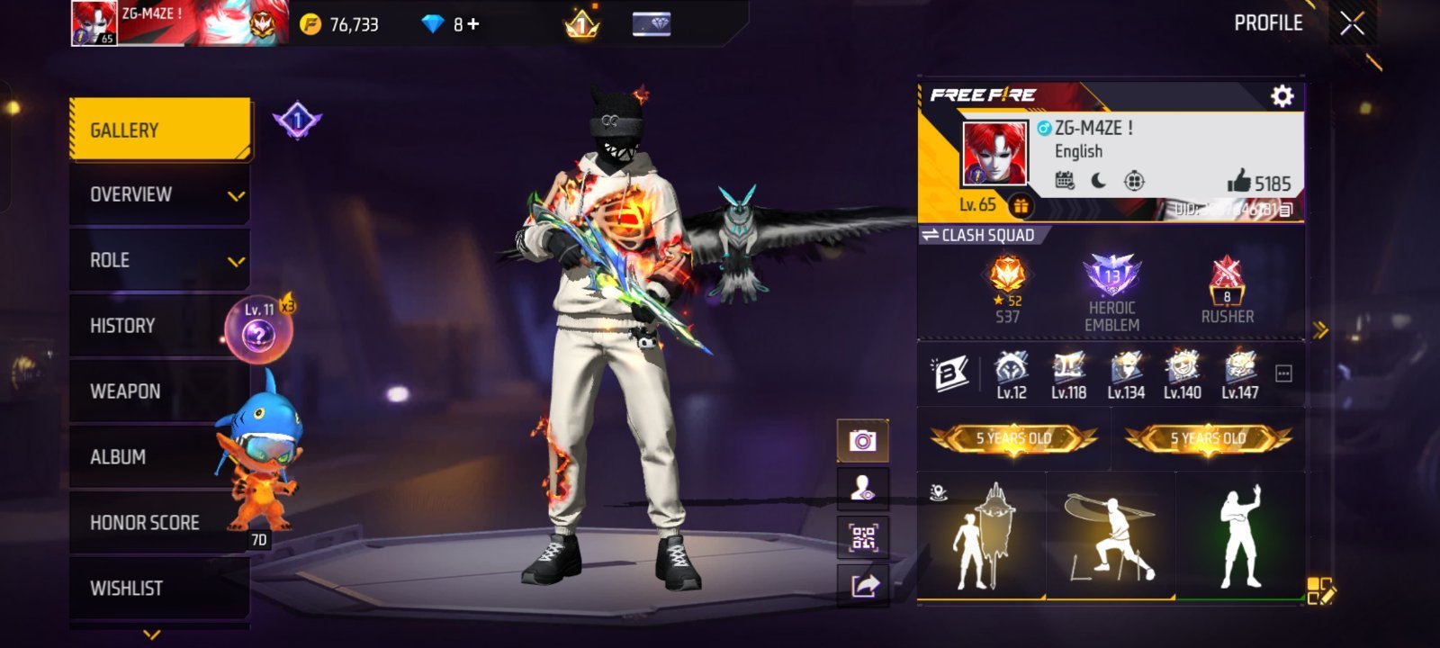 🎮 Free Fire ID for Sale (Level 65)