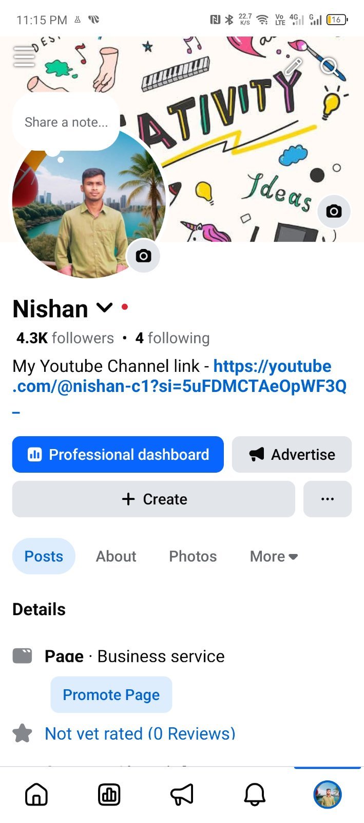 Facebook page - 4300 followers