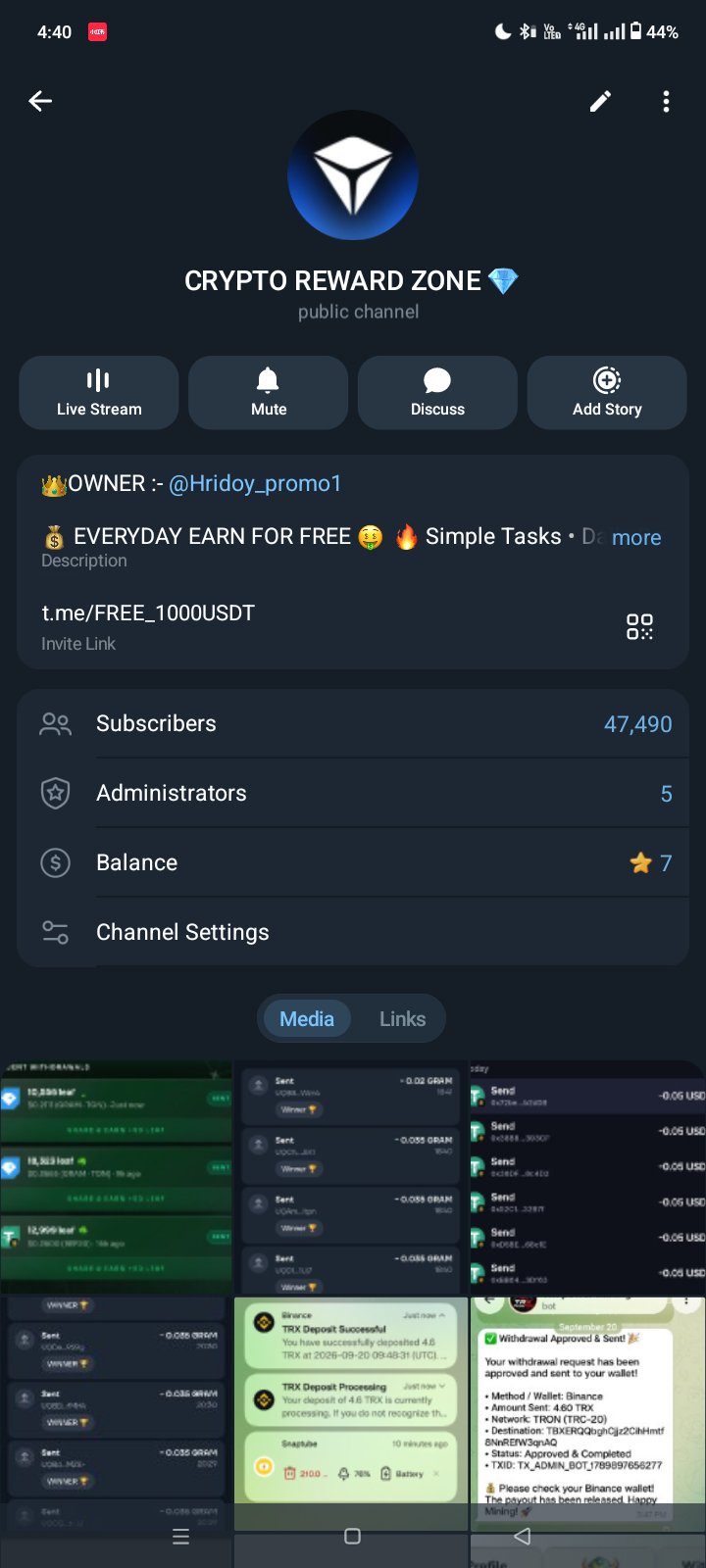 50k + member channel
