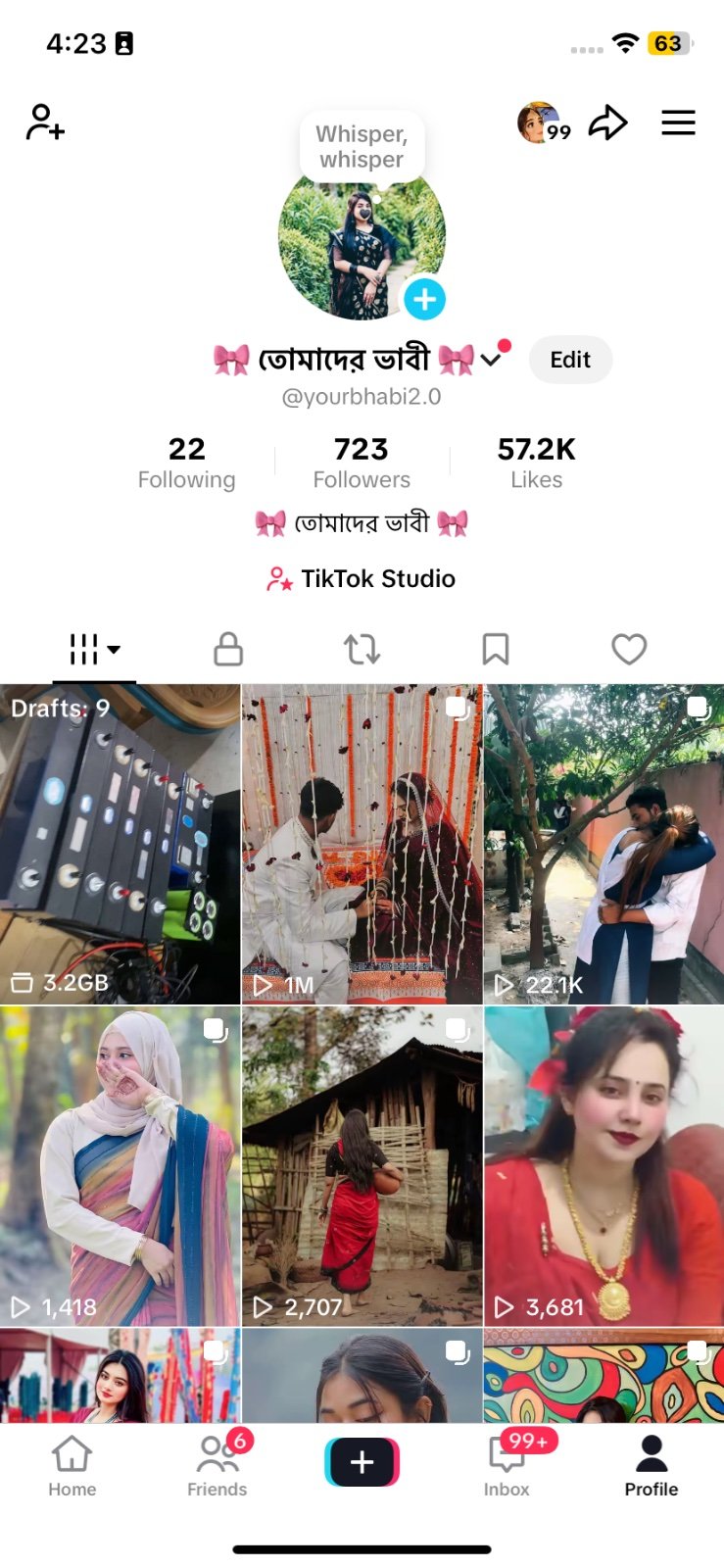 ভাইরাল প্রিমিয়াম TikTok আইডি অ্যাকটিভ ফলোয়ারের 724