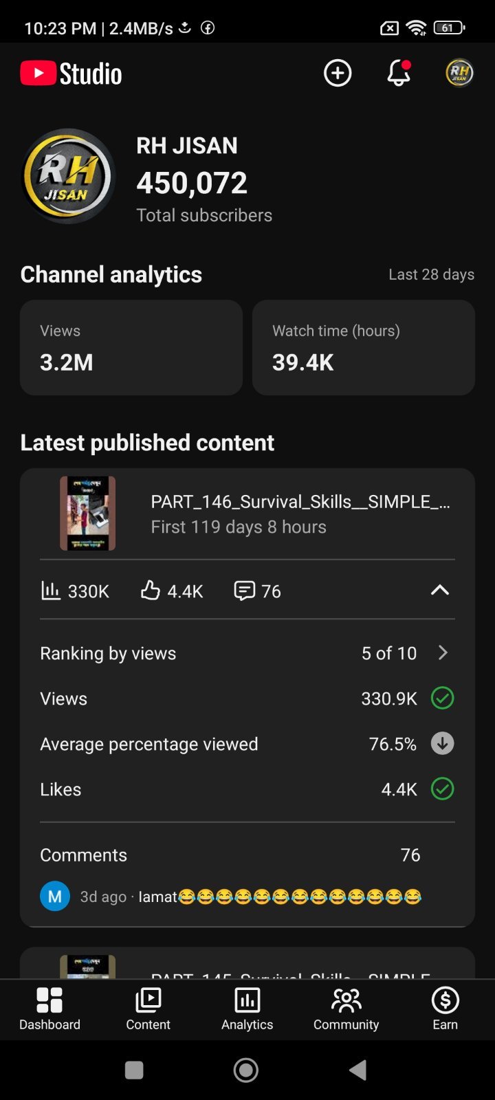 RH JISAN YouTube Channel | 450K Subscribers