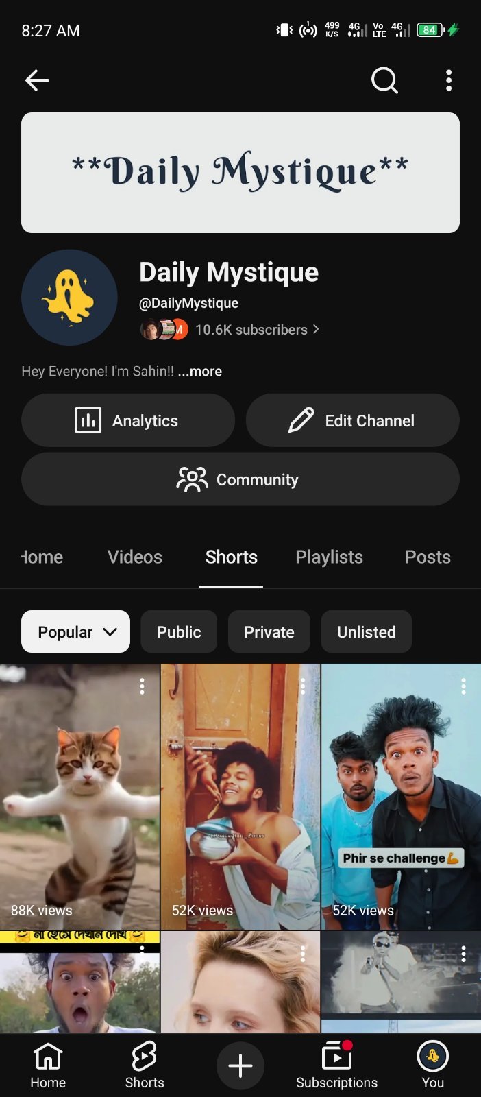 11,000 Subscribers YouTube channel