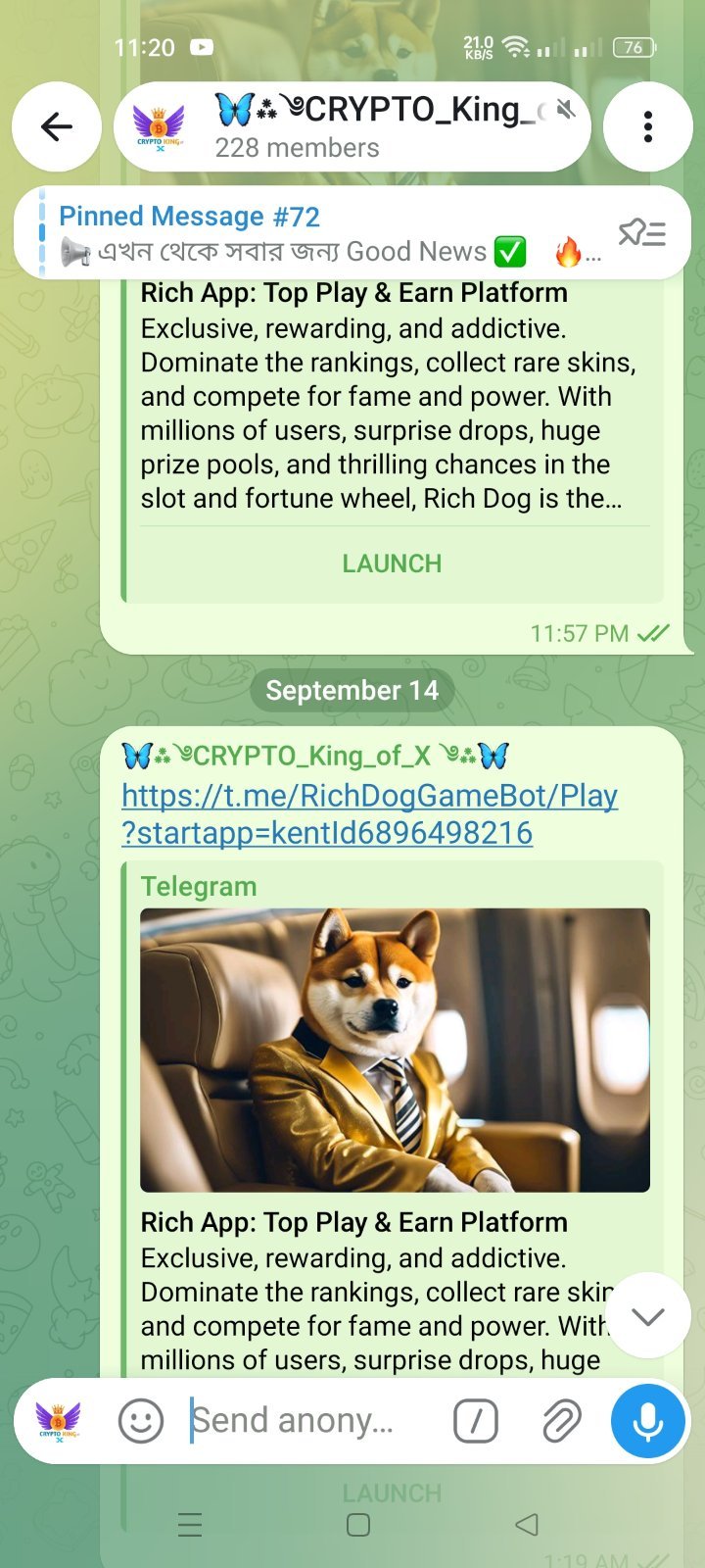Telegram group bikri hobe old Group