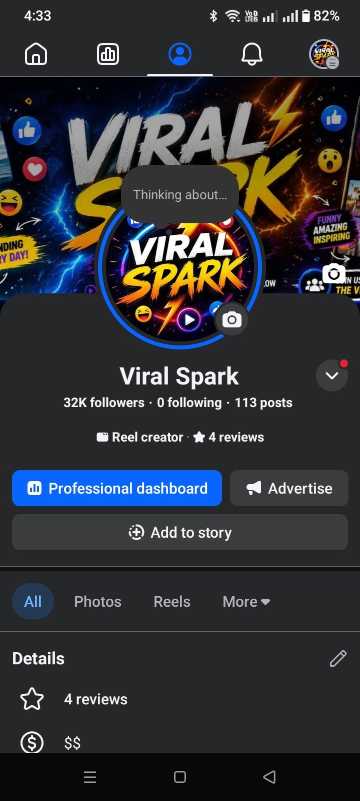Facebook page for sale, 32k followers.