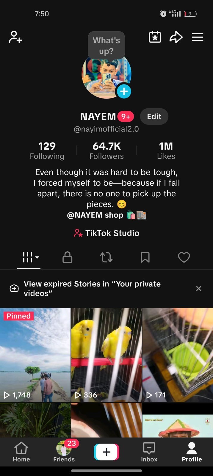 64.7k followers like 1M