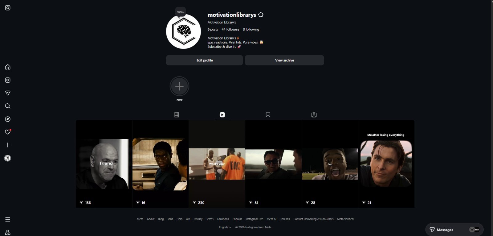🚀 USA Motivation Instagram | 44 Followers | Ready to Grow in USA Market!