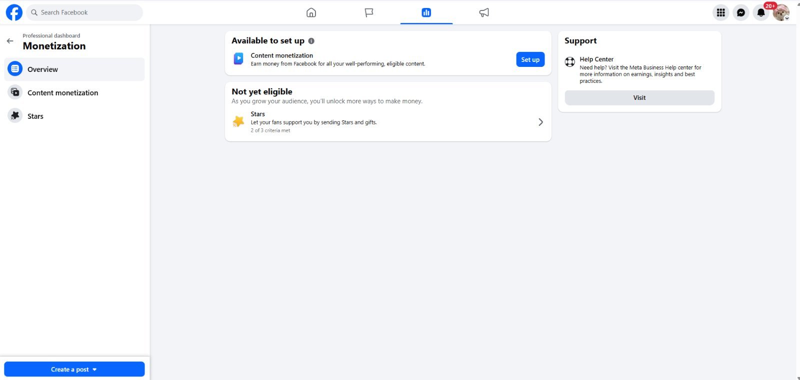 কন্টেন্ট মনিটাইজেশন পেজ সেল হবে
