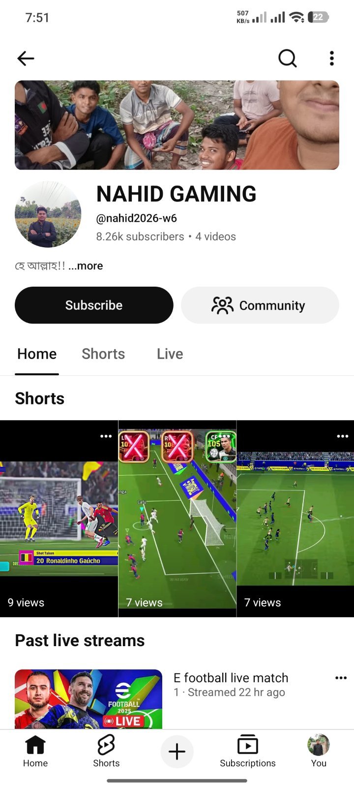 8.2k youtube channel sell hba