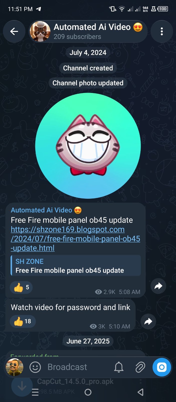 2 years old telegram channel