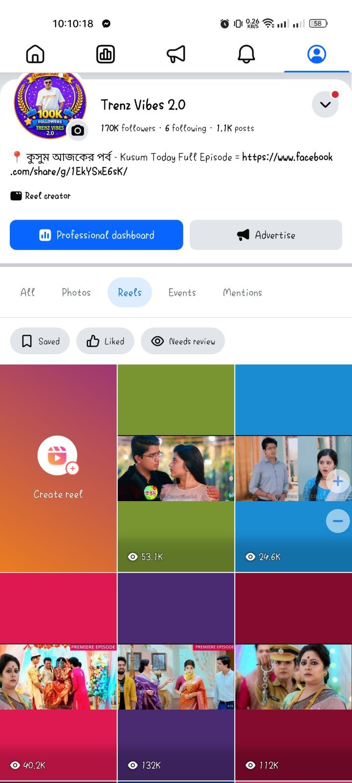 Facebook Super Active Page - 170k Real Followery