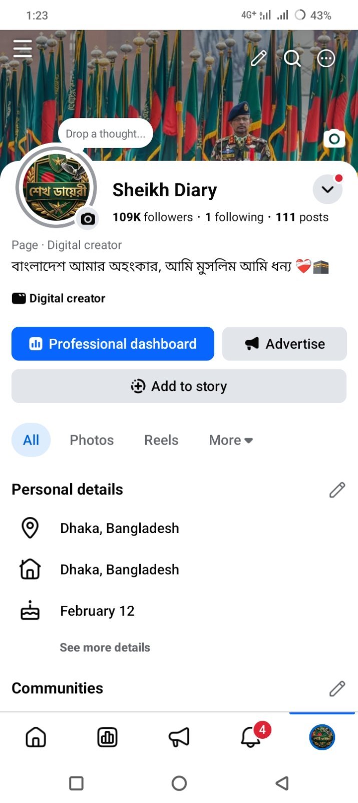 109k Facebook page monetized on Organic follower daily 500 theke 1.5k follower u