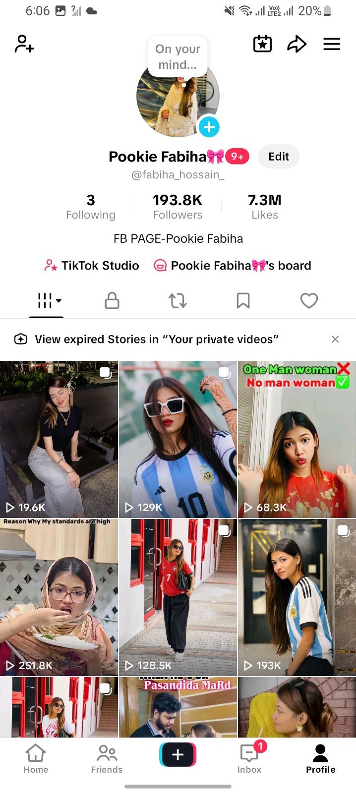 TikTok account