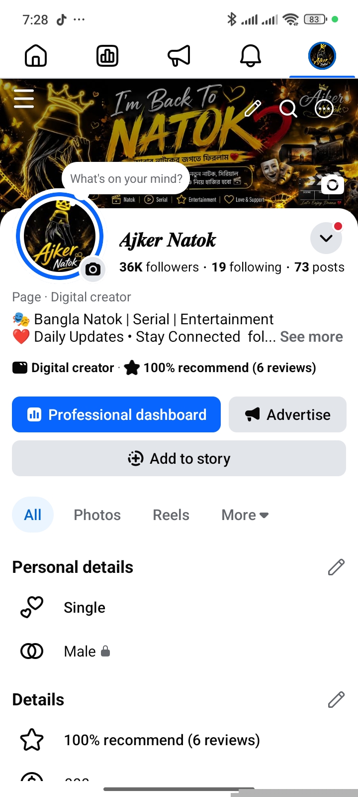 4500 BDT Facebook Page 36K Followers | Star Setup Enabled