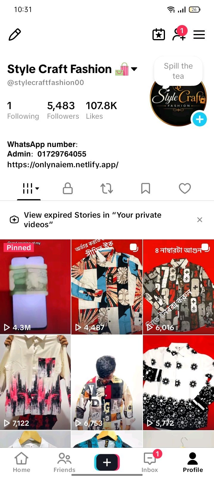 TikTok Account For Sale 🔥 👤 Username: @stylecraftfashion00 👥 Followers: 5,483