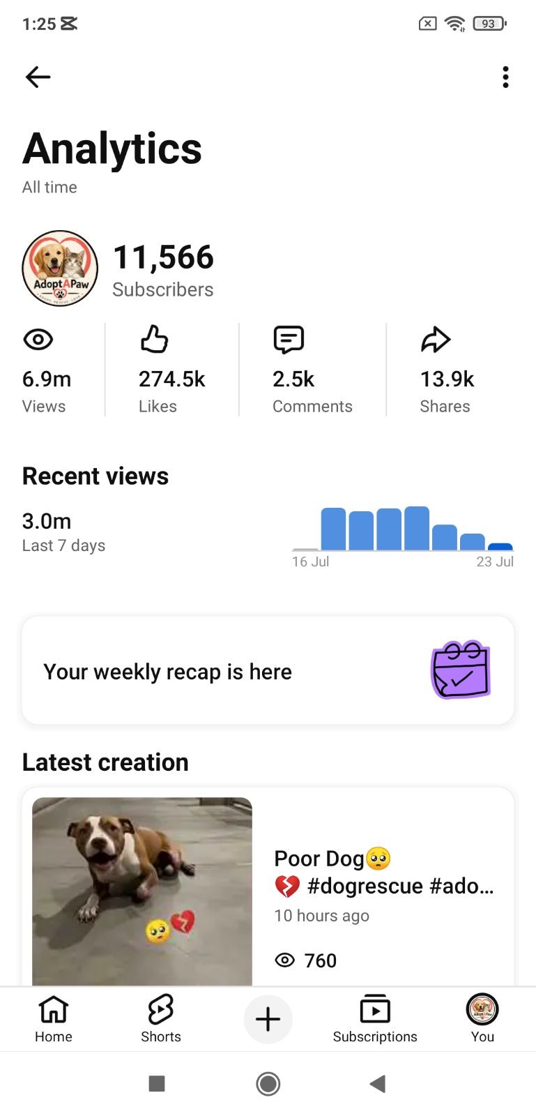 USA AUDIENCE BASE YT SHORT CHANNEL RUNNING
