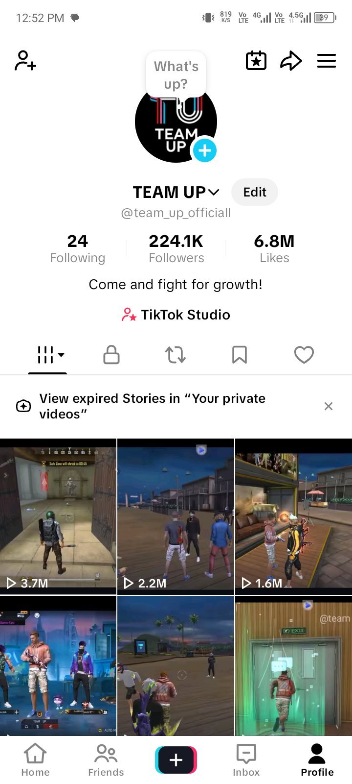 Popular tiktok account
